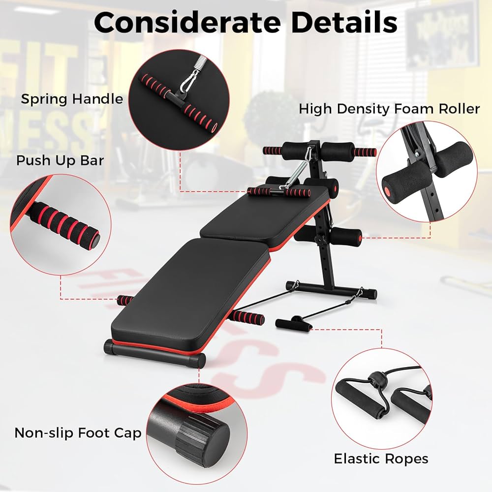Amazon.com : KOTEK Sit Up Bench, Foldable & Adjustable Ab